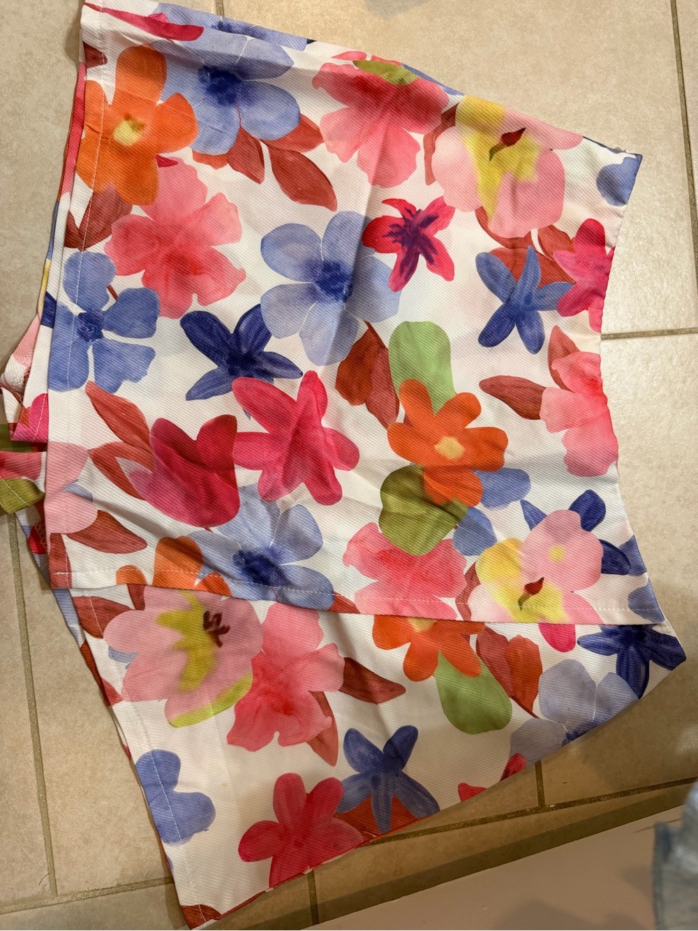 Bright Watercolor Floral Skort